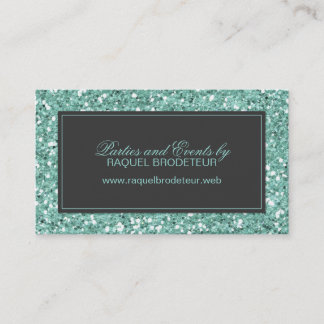 Mini Look Glitzer Business Card Visitenkarte