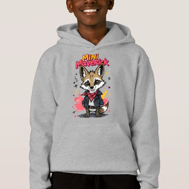 Mini Maverick Cool Rebel Coyote Playground Punk  Hoodie (Vorderseite)