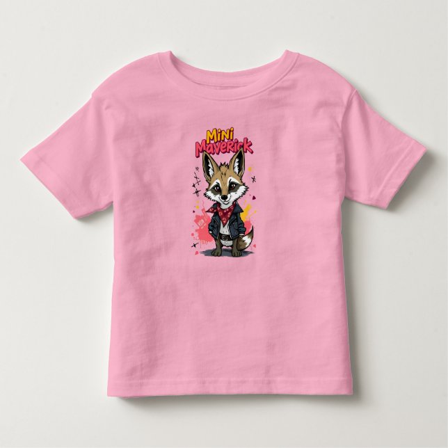Mini Maverick Cool Rebel Coyote Playground Punk  Kleinkind T-shirt (Vorderseite)
