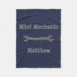 Mini Mechanic Individuelle Name Fleece Blanket