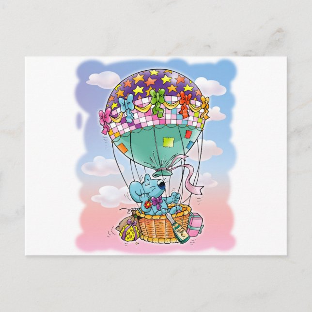 Mini Mice and Big Balloon Postkarte (Vorderseite)