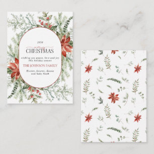 Mini Modern Arch Poinsettia Frohe Weihnachtsschrif Mitteilungskarte