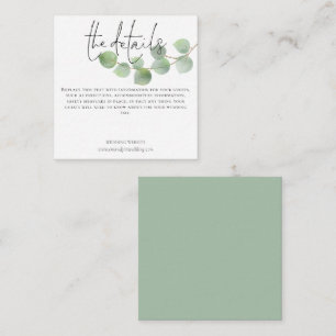 MINI Modern Eucalyptus Wedding Details Skript Begleitkarte