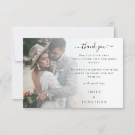 Mini Modern Foto Overlay Wedding Vielen Dank Mitteilungskarte