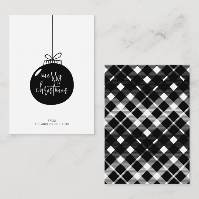 Mini Moderne frohe Weihnachtsfeiertage Mitteilungskarte (Vorne/Hinten)