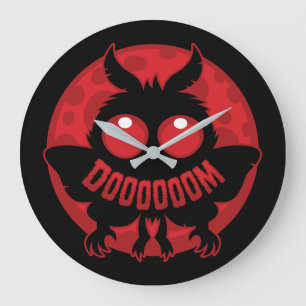 Mini-Mondbeschienener Mothman des DOOOOOOM Große Wanduhr