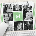 Mini Monogram Family Foto Collage Mousepad<br><div class="desc">Monogram Family Foto Collage. Personalisieren Sie dieses benutzerdefinierte Design mit Ihrem eigenen Monogramm Initial oder Text.</div>