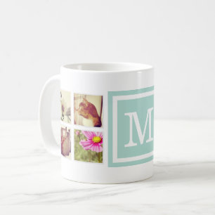 Mini Monogram Instagram Foto Collage Tasse