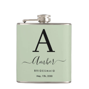 Mini Monogram Personalisiert Bridesmaid Hip Flask Flachmann