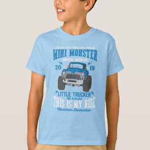 Mini Monster Truck Manic Little Trucker Boy T-Shirt