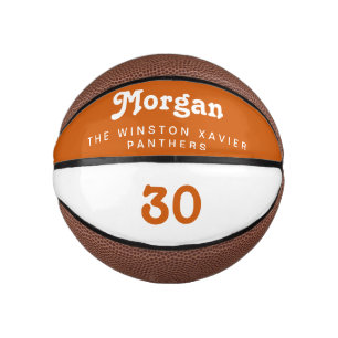 Mini Orange Custom Basketball-Mannschaftsname Numm Mini Basketball