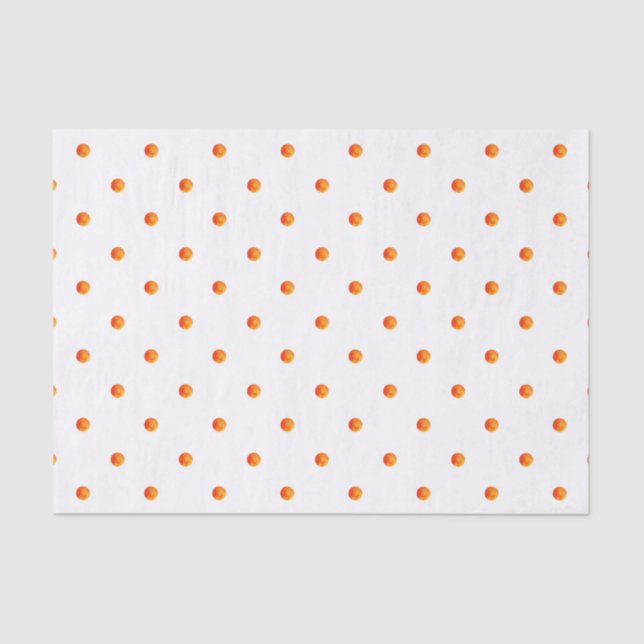 Mini Orange Polka Dots Seidenpapier (Vorderseite)
