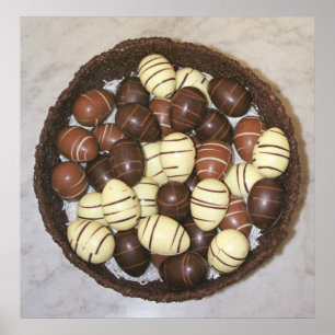 Mini-Ostereier in Schokoladennest Poster