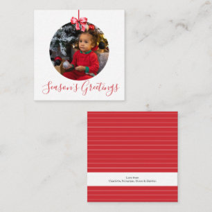 MINI Personalisierter Weihnachtsbauble Foto Rahmen Mitteilungskarte