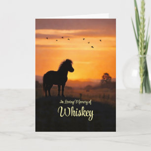 Mini-Pferd Beileid Verlust von Mini Country Sunset Karte