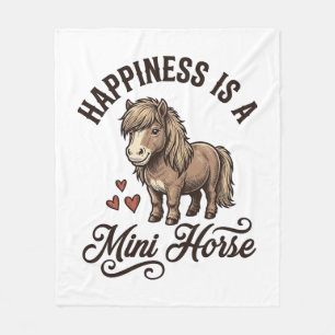 Mini-Pferd Vintage Gravur Süßes Pony-Shirt-Design Fleecedecke