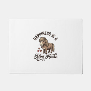 Mini-Pferd Vintage Gravur Süßes Pony-Shirt-Design Fußmatte