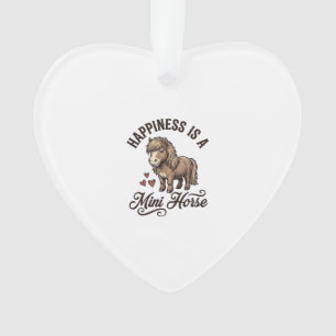 Mini-Pferd Vintage Gravur Süßes Pony-Shirt-Design Ornament