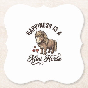 Mini-Pferd Vintage Gravur Süßes Pony-Shirt-Design Untersetzer