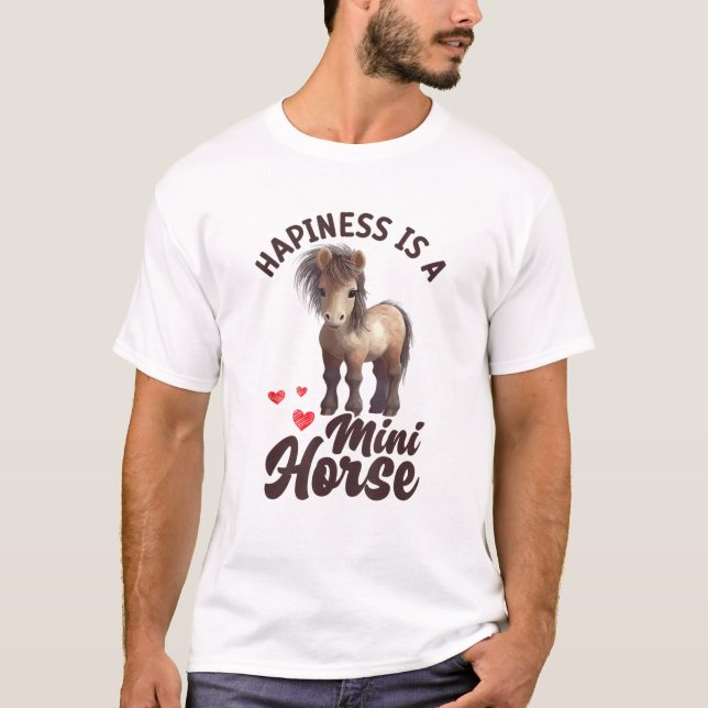 Mini-Pferdefüßler Mini-Pferd Tiny Horse Lover Po T-Shirt (Vorderseite)