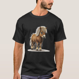 Mini-Pferdefüßler Mini-Pferd Tiny Horse Lover Po T-Shirt