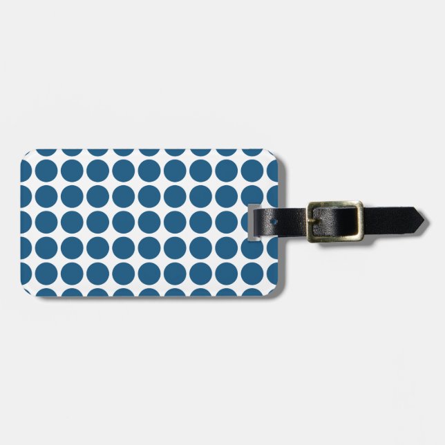 Mini Polka Dots Gepäcktag Gepäckanhänger (Vorderseite horizontal)