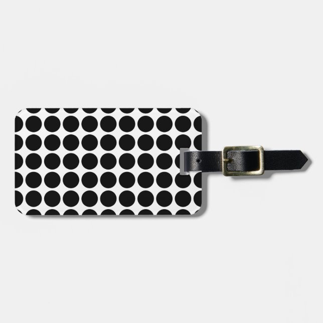 Mini Polka Dots Gepäcktag Gepäckanhänger (Vorderseite horizontal)