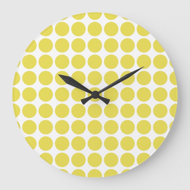 Mini Polka Dots Wall Clock Große Wanduhr (Vorderseite)