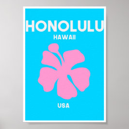 Mini Poster - Honolulu Hawaii