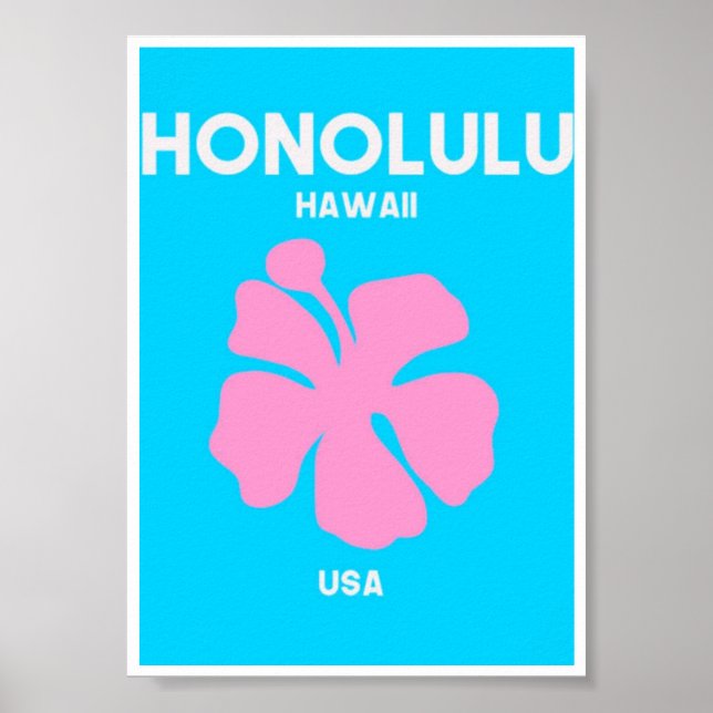 Mini Poster - Honolulu Hawaii (Vorne)