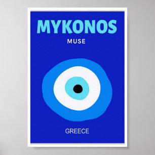 Mini Poster - Mykonos Muse Griechenland