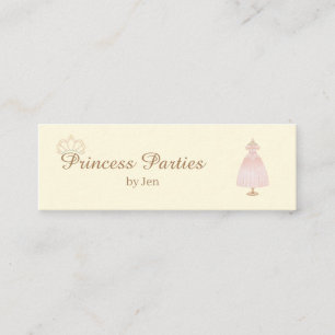 Mini Princess Party Business Card Mini Visitenkarte