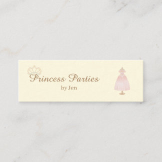 Mini Princess Party Business Card Visitenkarte