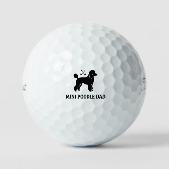Mini Pudel Golf Dad Titleist Pro V1 Ball Geschenk (Vorderseite)