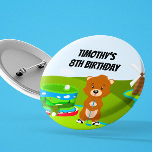 Mini Putt Putt Geburtstag Süßer Gopher Kinderparty Button