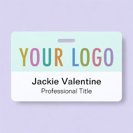Mini-PVC-Name-Abzeichen Horizontale Logokombinatio Ausweis