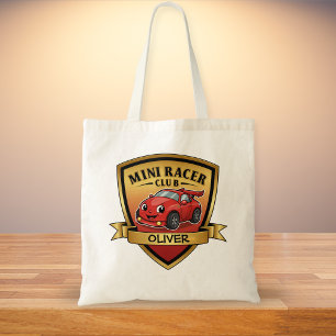 Mini Racer Club Abzeichen – süßes rotes Rennwagen Tragetasche