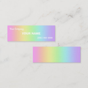 Mini Rainbow Gradient Business Cards Visitenkarte
