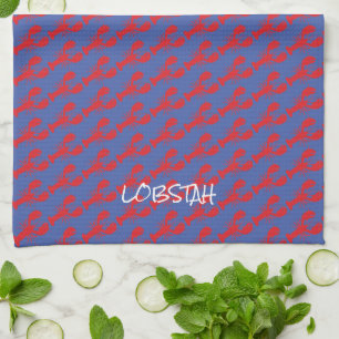 Mini Red LGeburters Maine LOBSTAH Slang Preppy Blu Geschirrtuch