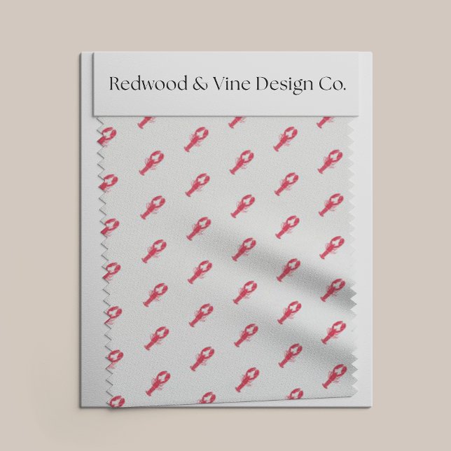 Mini Red Preppy Lobster Print Stoff (Von Creator hochgeladen)