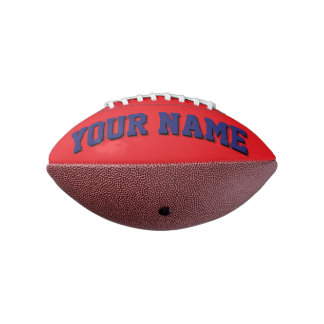 Mini RED UND NAVUE BLAUE Personalisiert Football