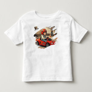 Mini-Rennwagen-Drift-Auto Cute Speed Toy Grafik Kleinkind T-shirt