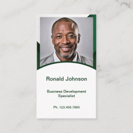 Mini Resume Card | Dunkelgrüne Netzwerkkarte Visitenkarte