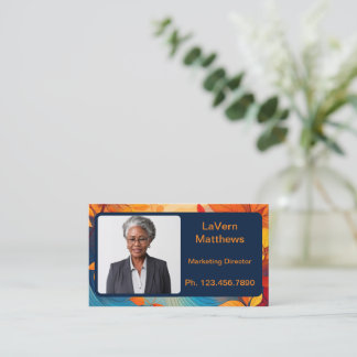 Mini Resume Card | Herbstfarben der Netzwerkkarte Telefonnummerkarte