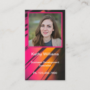 Mini Resume Card   Netzwerkkarte Rosa Orange Telefonnummerkarte