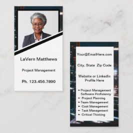 Mini Resume Card | Netzwerkkarte Schwarz-weiß Telefonnummerkarte