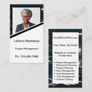 Mini Resume Card | Netzwerkkarte Schwarz-weiß Telefonnummerkarte