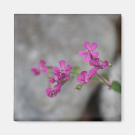 Mini-Rosa Blume mit Steinen Magnet
