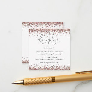 MINI Rose Gold Glitzer Hochzeitsempfehlung Details Begleitkarte