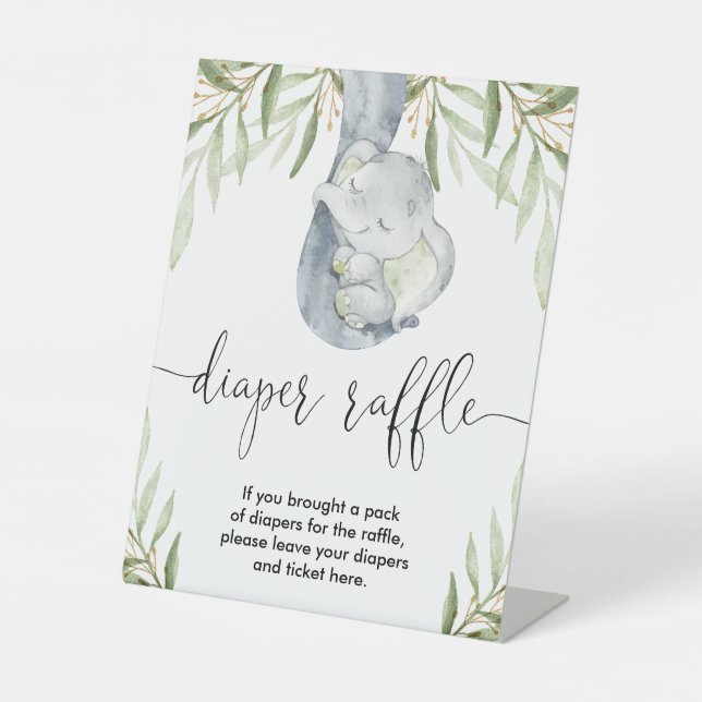 Mini-Safari-Babydusche Sockelschild (Vorderseite)